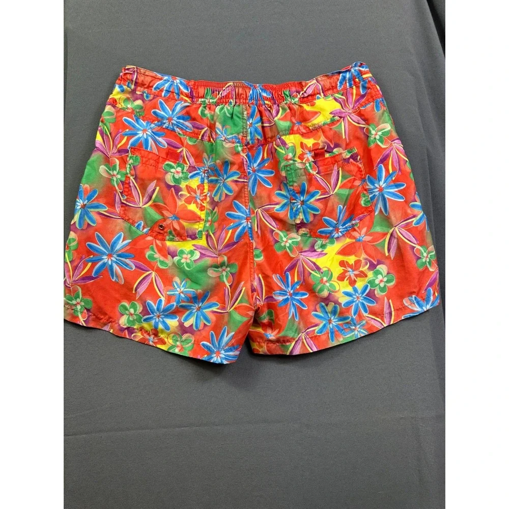Body Glove Men's Floral Board Shorts Red Yellow Blue‎ Tropical Swim Trunks L